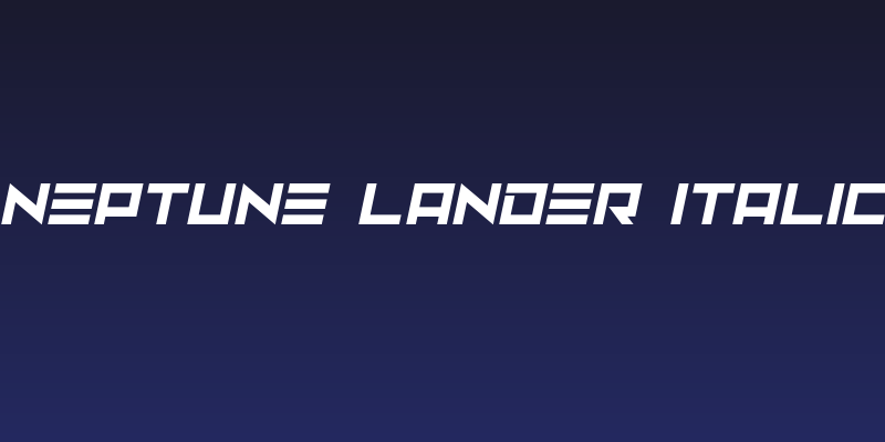 Neptune Lander Italic Social Header