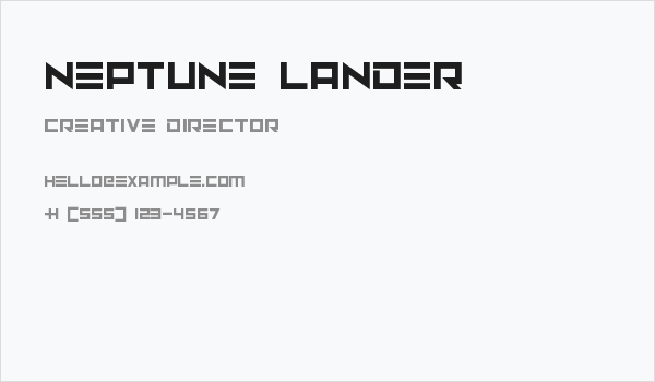 Neptune Lander Business Card