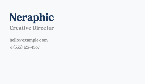 Neraphic Business Card