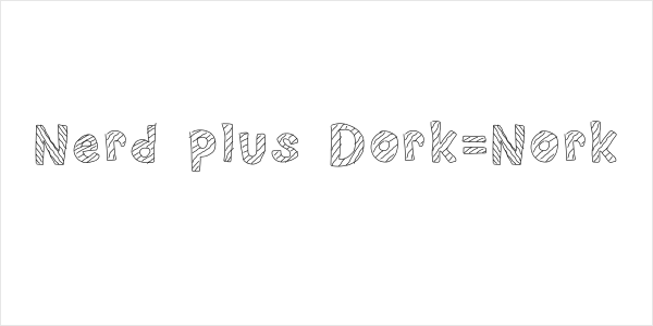 Nerd plus Dork=Nork Logo