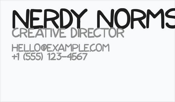 Nerdy Norms Business Card