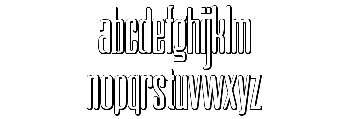 Neretta Beveled Font LOWERCASE