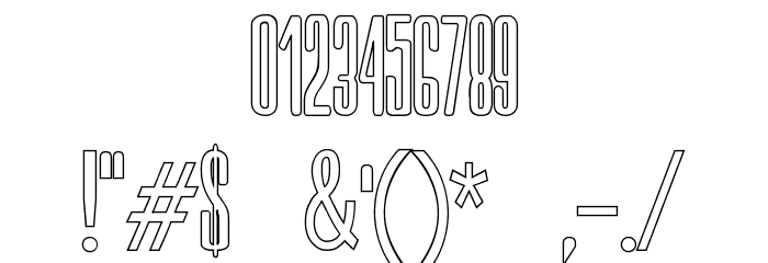 Neretta Outline Font OTHER CHARS