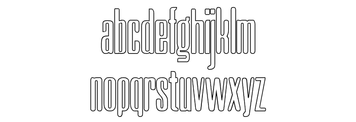Neretta Outline Font LOWERCASE