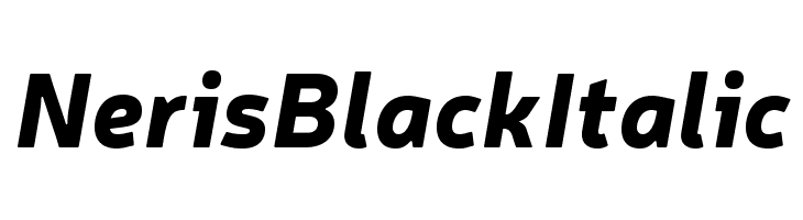 Neris Black Italic  नि: शुल्क फ़ॉन्ट्स डाउनलोड