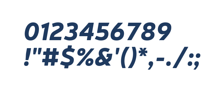 Neris Black Italic Other Characters