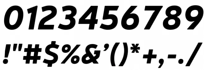 Neris Black Italic Font OTHER CHARS