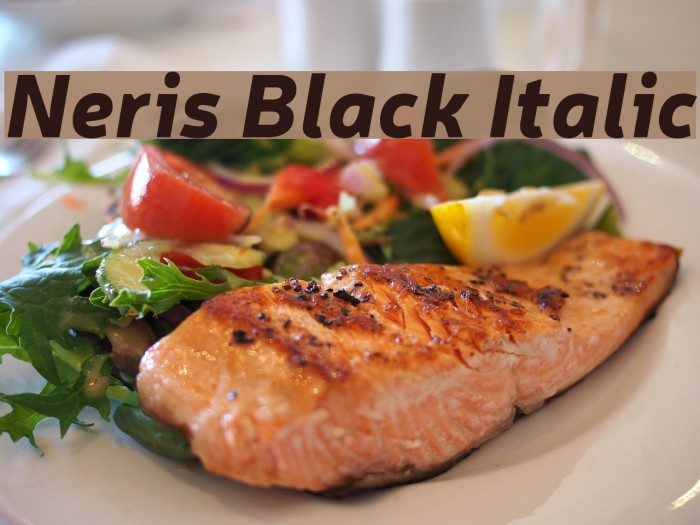 Neris Black Italic Example 3