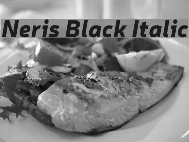 Neris Black Italic Font examples