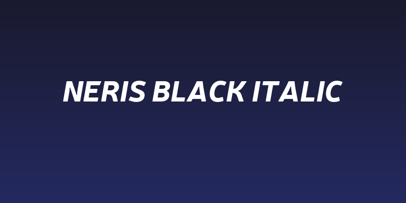Neris Black Italic Social Header