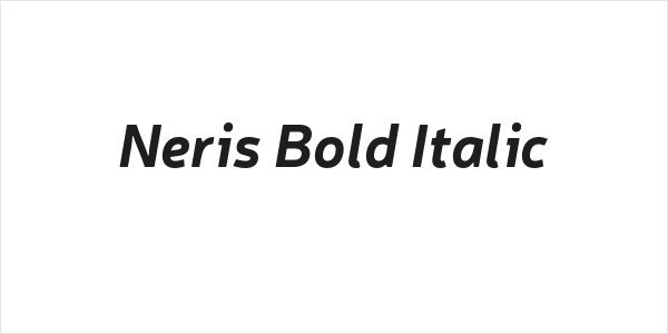 Neris Bold Italic Logo