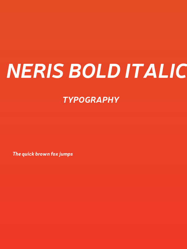 Neris Bold Italic Poster