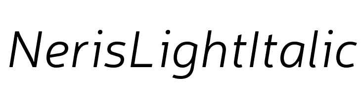 Neris Light Italic  Free Fonts Download