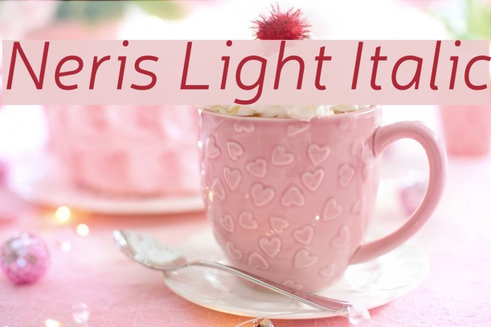 Neris Light Italic Font examples