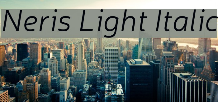 Neris Light Italic Font examples