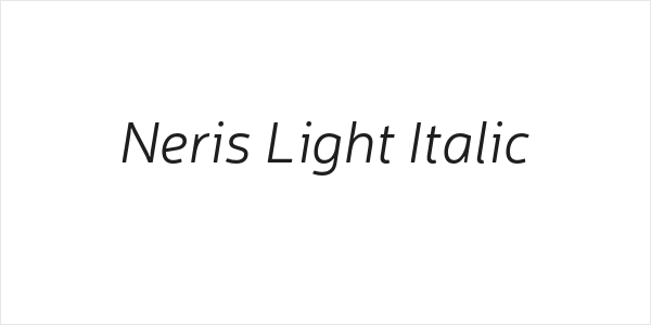 Neris Light Italic Logo