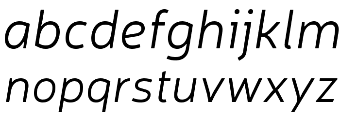 Neris Light Italic Font LOWERCASE