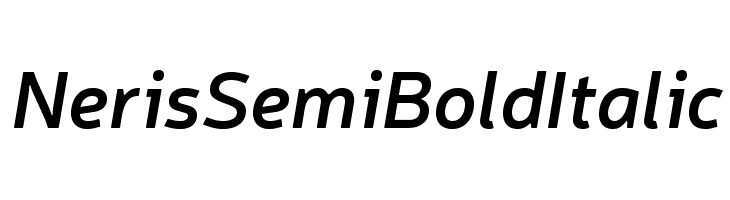 Neris SemiBold Italic  नि: शुल्क फ़ॉन्ट्स डाउनलोड