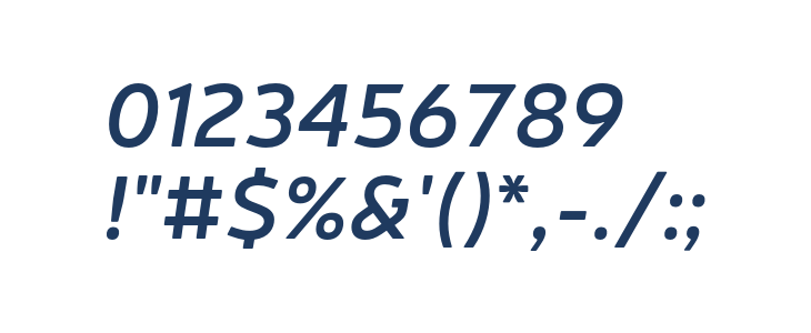 Neris SemiBold Italic Other Characters