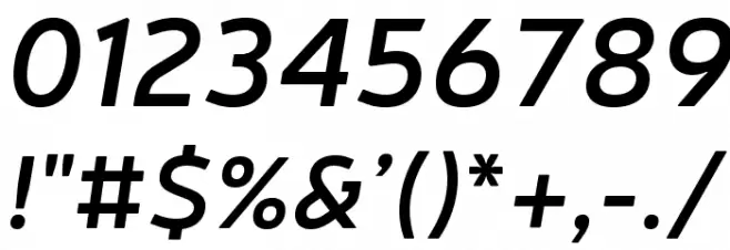 Neris SemiBold Italic Font OTHER CHARS