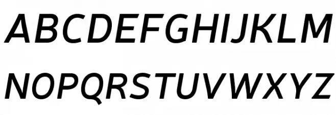 Neris SemiBold Italic خط أحرف كبيرة