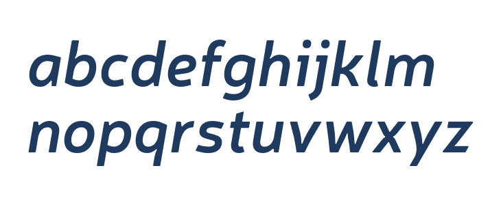 Neris SemiBold Italic Lowercase