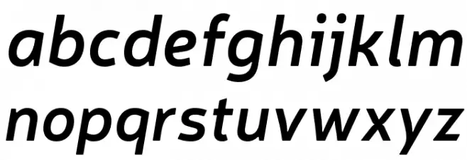 Neris SemiBold Italic フォント 小文字