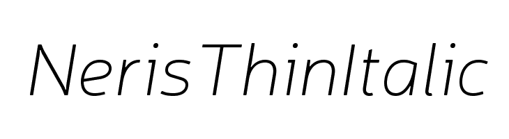 Neris Thin Italic  les polices de caractères gratuit tlcharger