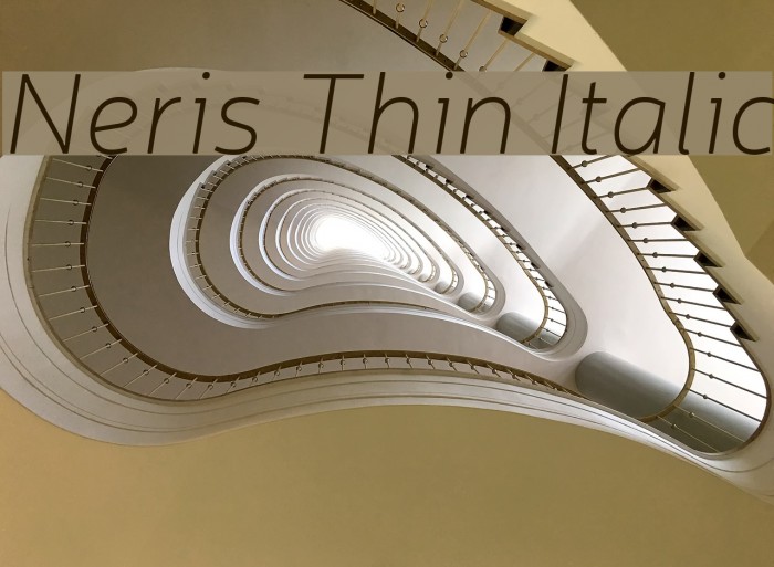 Neris Thin Italic Font examples