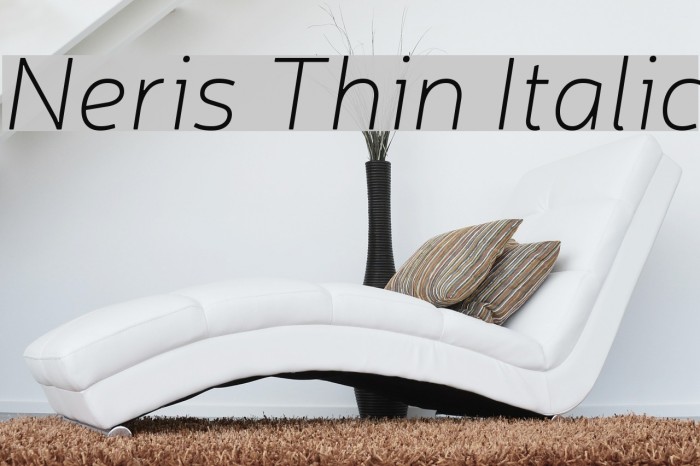 Neris Thin Italic Font examples
