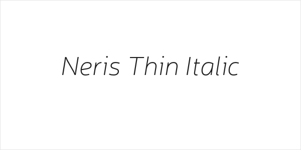 Neris Thin Italic Logo