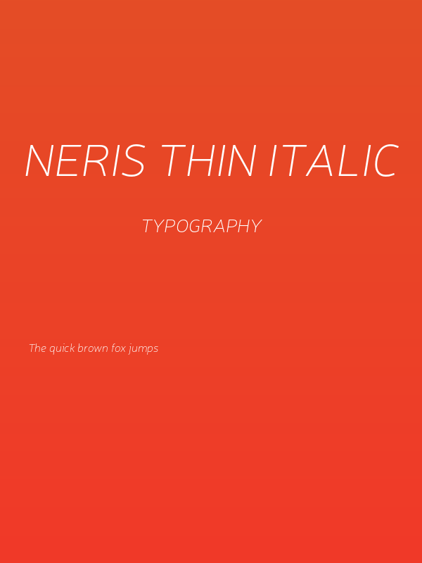 Neris Thin Italic Poster