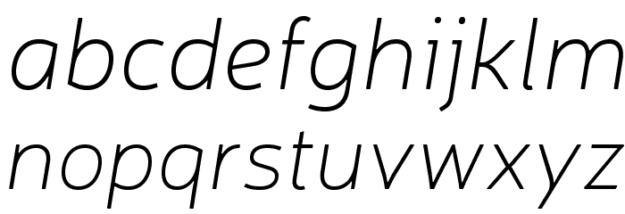 Neris Thin Italic Font LOWERCASE