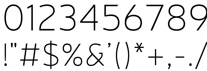 Neris Thin Font OTHER CHARS