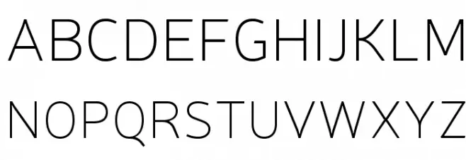 Neris Thin Шрифта ВЕРХНИЙ