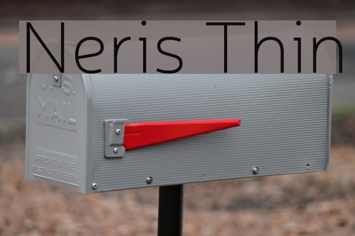Neris Thin Font examples