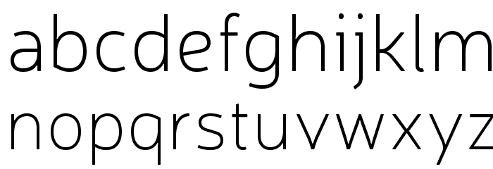 Neris Thin Font LOWERCASE