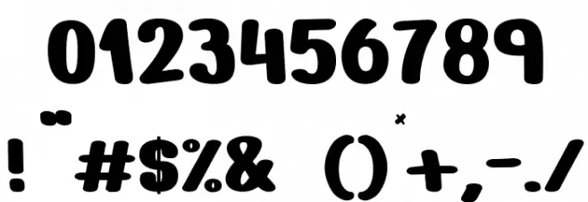 Nerko One Regular Font OTHER CHARS