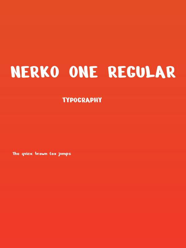 Nerko One Regular Poster