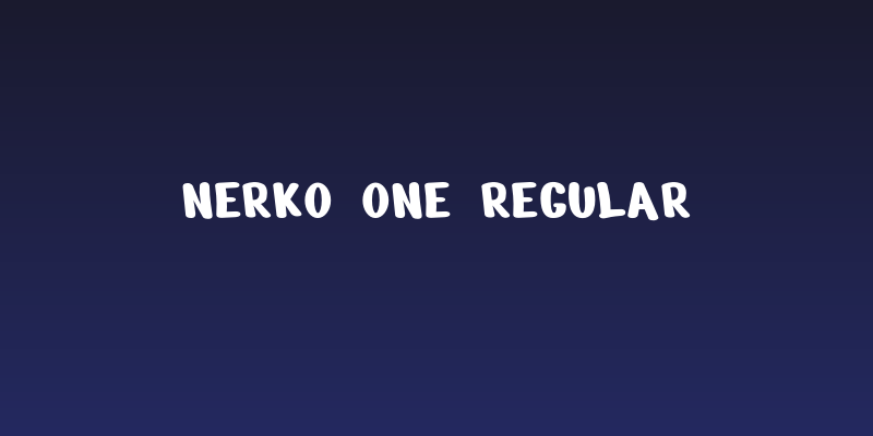 Nerko One Regular Social Header