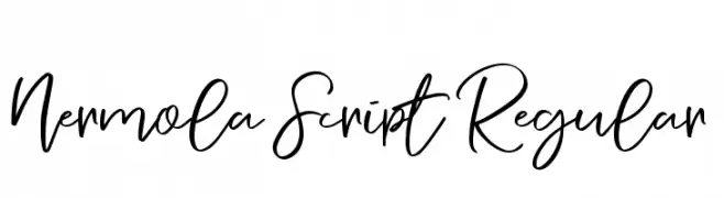 Nermola Script Regular  les polices de caractères gratuit tlcharger