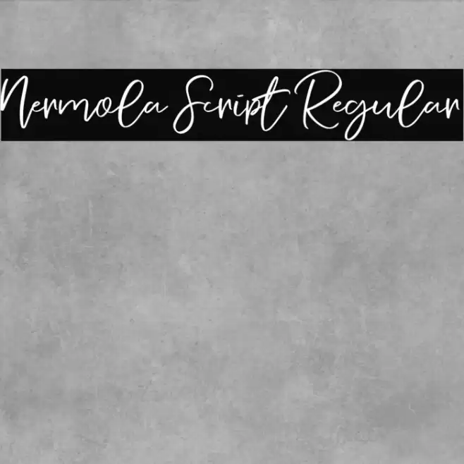 Nermola Script Regular Font examples