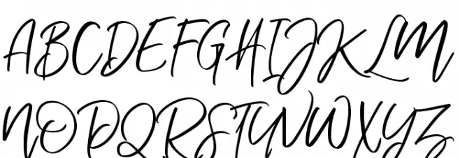 Nermola Script Regular Font Litere mari