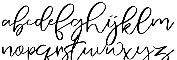 Nermola Script Regular Font LOWERCASE
