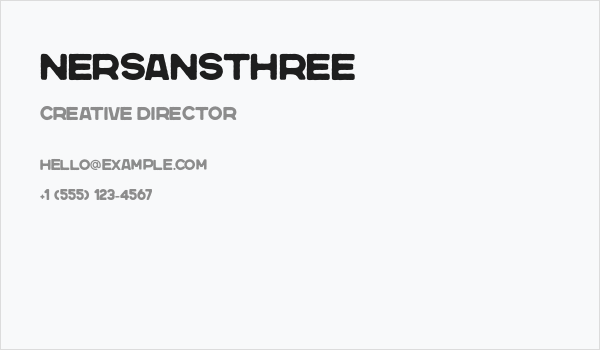NersansThree Business Card