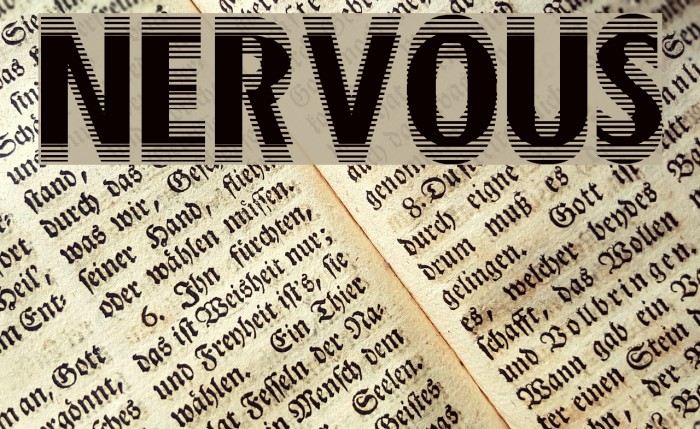 Nervous Шрифта examples