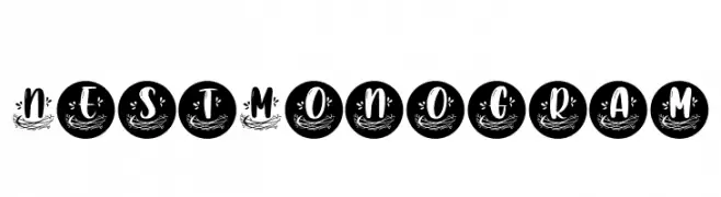 Nest Monogram  Frei Schriftart Herunterladen