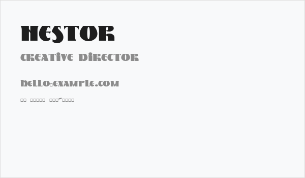 Nestor Business Card