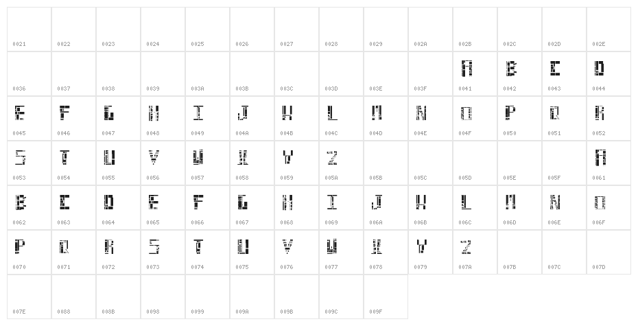 Netflix Font Character Map
