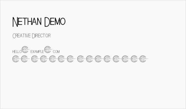 Nethan Demo Business Card